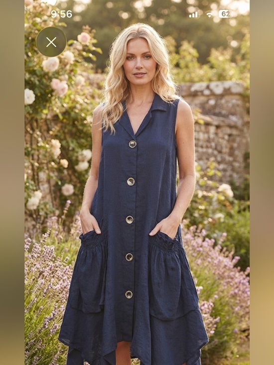 For Cynthia Dresses & Skirts - New For Cynthia Navy Blue Midi Dress